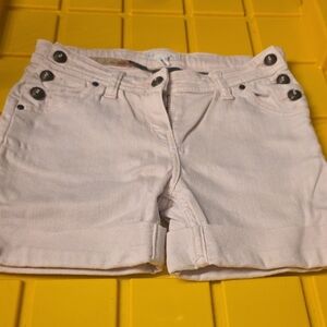 Stylish Light Pink Button Shorts